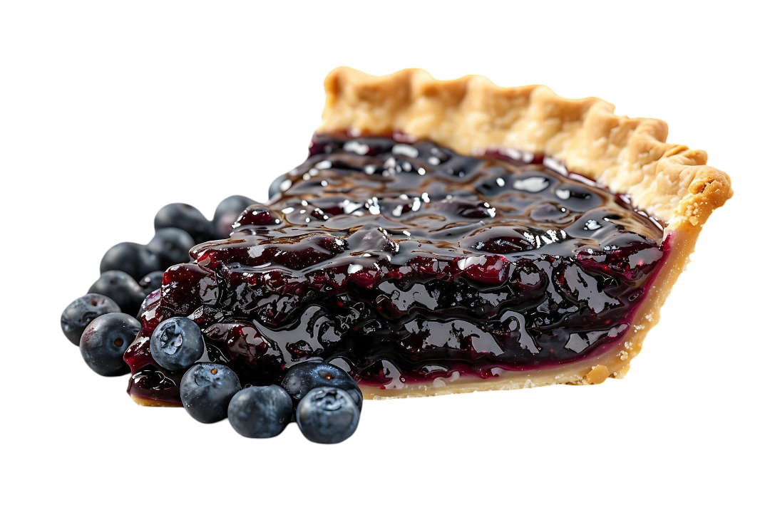 Fruvela Čučoriedka v koláči - návrh podávania
