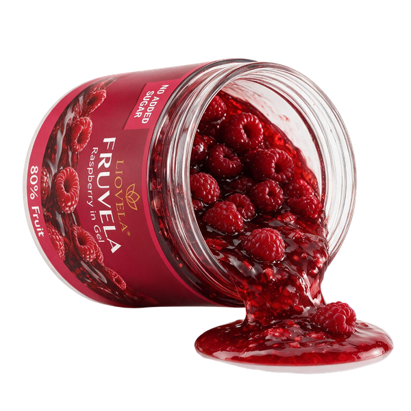 Fruvela Malina v géli - vzhľad a konzistencia produktu